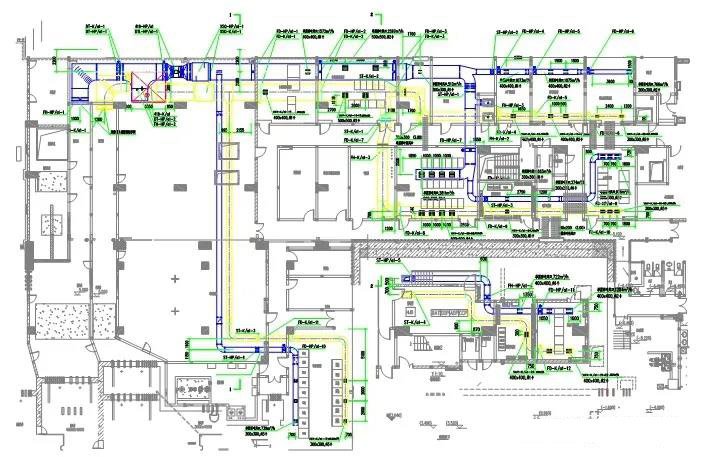 宁波地铁四号线矮柳站VAV空调系统设计平面图